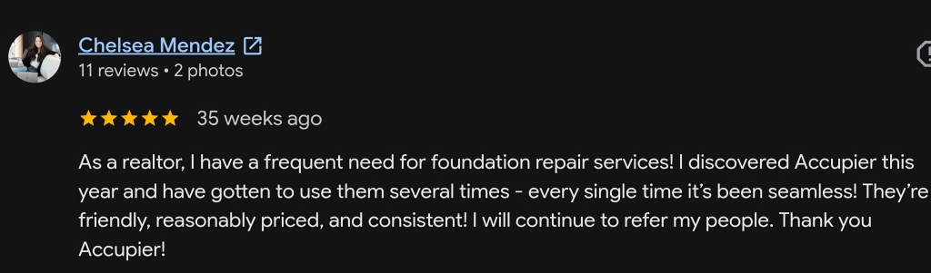 Accu Pier customer review 3